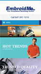 Mobile Screenshot of embroidme-schaumburg.com